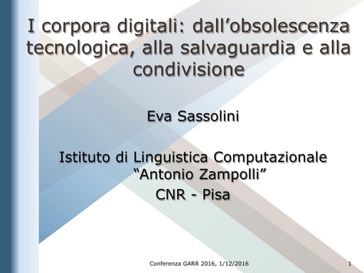 Presentazione E.Sassolini